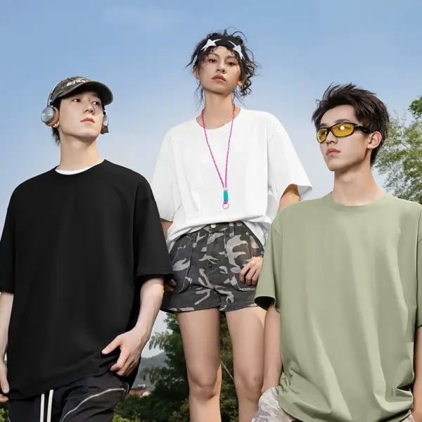 Tangshi Group MH short-sleeved T-shirt men's summer half-sleeved 2025 new pure cotton T-shirt student heavy men's clothes D - Image 3